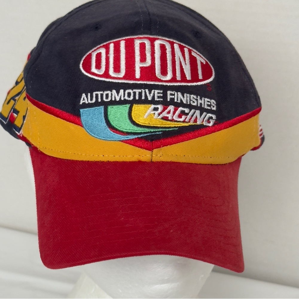NASCAR #24 Jeff Gordon Hendricks Motorsports DuPont Blue Red Yellow Racing Hat